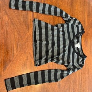 Striped Black and Gray Women’s Shirt